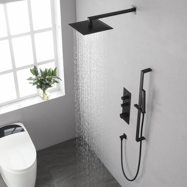 MODLAND Thermostatic Luxury Complete Shower System with Roughin Valve